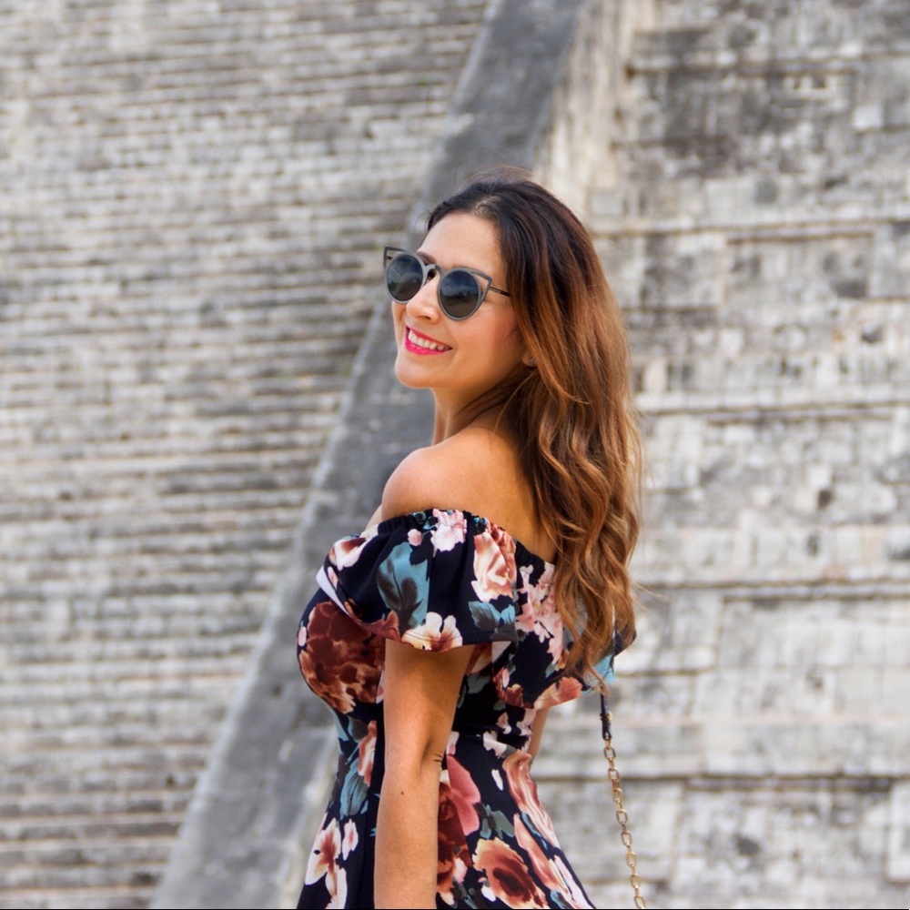 Floral Off Shoulder Summer Dress - Floral Dress